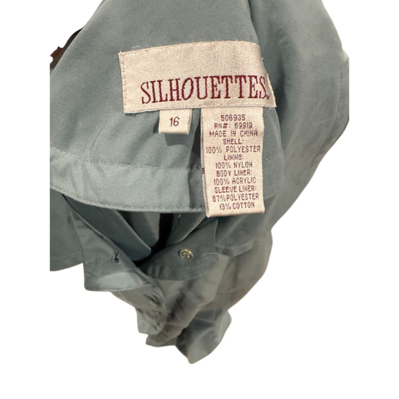 Women's Silhouettes belted Trench Coat sage green Size 16 - Picture 4 of 8